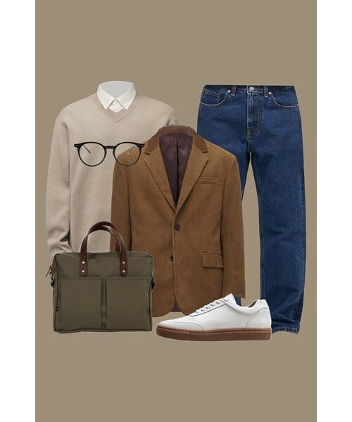 MUSINSA STANDARD（ムシンサスタンダード）の「MINIMAL V-NECK KNIT [BEIGE]（ニット/セーター・メンズ・その他・LARGE）」の13枚目の写真