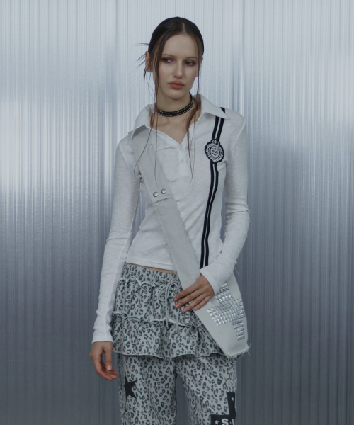 セール】WAFFEN LINE COLLAR TEE / WHITE（ポロシャツ）｜SETUP-EXE