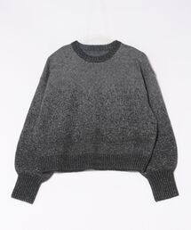 グラデーションラメクルーネックプルオーバー