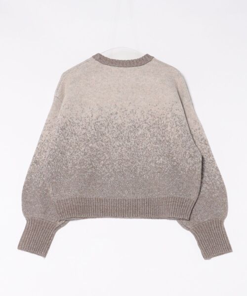STYLEBLOCK（スタイルブロック）の「グラデーションラメクルーネックプルオーバー（ニット/セーター・レディース・ベージュ/ライトグレー/チャコールグレー・M）」の8枚目の写真