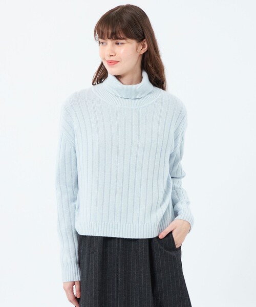 MACKINTOSH PHILOSOPHY(マッキントッシュ フィロソフィー)の「ウールカシミヤハイネックニット(ニット/セーター・レディース・ブルー/ブラック/パープル/ピンク系その他3・38)」の2枚目の写真