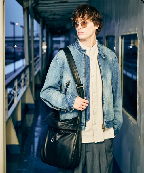 glamb（グラム）の「Denim Riders Jacket / デニムライダースジャケット（ライダースジャケット・メンズ・インディゴブルー/ブラック・S/M/L）」の19枚目の写真