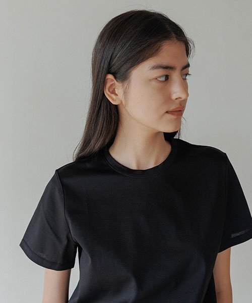 LINGSEOUL(リングソウル)の「supima silket cotton top-black(Tシャツ/カットソー・レディース・その他・SMALL/MEDIUM)」の2枚目の写真
