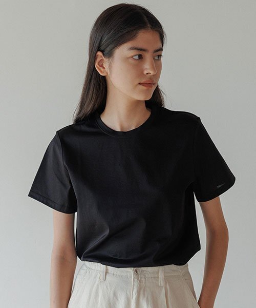 LINGSEOUL(リングソウル)の「supima silket cotton top-black(Tシャツ/カットソー・レディース・その他・SMALL/MEDIUM)」の3枚目の写真