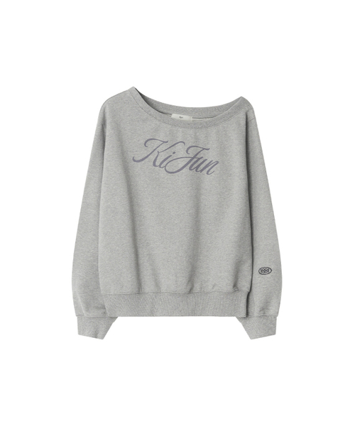 Kijun(キジュン)の「Off-Shoulder Logo Sweatshirt Melange Grey(スウェット・レディース・その他・SMALL/MEDIUM)」の5枚目の写真