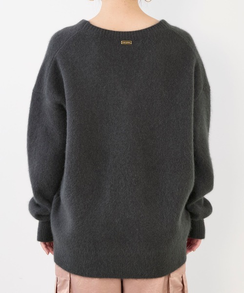 MICA&DEAL（マイカ＆ディール）の「ラクーンVネックニットプルオーバー（ニット/セーター・レディース・ライトグレー/ベージュ/チャコールグレー・FREE）」の20枚目の写真