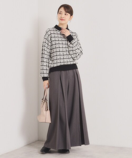 ITS'DEMO（イッツデモ）の「【手洗い可】ツイードニット（ニット/セーター・レディース・サックスブルー系3/ブラック系3/ホワイト系6/ピンク系その他・00）」の10枚目の写真