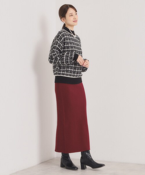 ITS'DEMO（イッツデモ）の「【手洗い可】ツイードニット（ニット/セーター・レディース・サックスブルー系3/ブラック系3/ホワイト系6/ピンク系その他・00）」の14枚目の写真