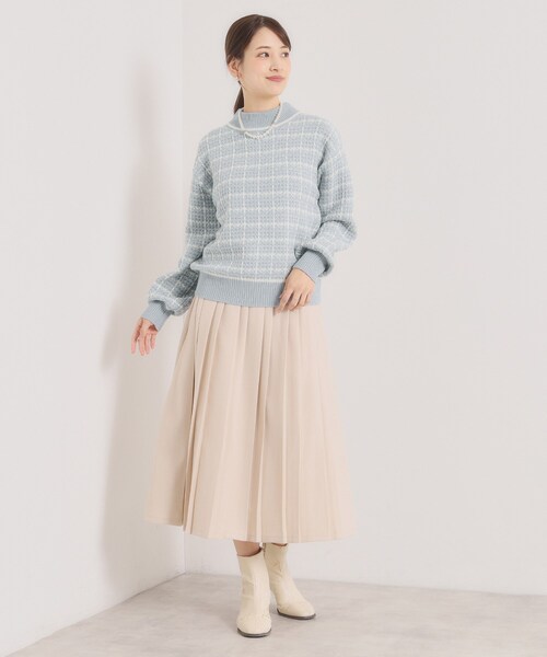 ITS'DEMO（イッツデモ）の「【手洗い可】ツイードニット（ニット/セーター・レディース・サックスブルー系3/ブラック系3/ホワイト系6/ピンク系その他・00）」の18枚目の写真