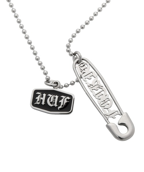 HUF(ハフ)の「OLD E PENDANT(ネックレス・メンズ・シルバー・O/S)」の2枚目の写真