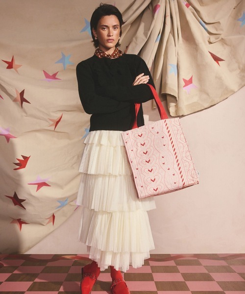 Cath Kidston(キャスキッドソン)の「リボン ブックバッグKnit Print(トートバッグ・レディース・その他・FREE)」の2枚目の写真