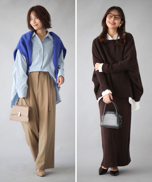 Ehre style(エーレスタイル)の「万能デザインシャツ 着て、羽織って、重ねて(シャツ/ブラウス・レディース・ブルー/ホワイト・FREE)」の11枚目の写真