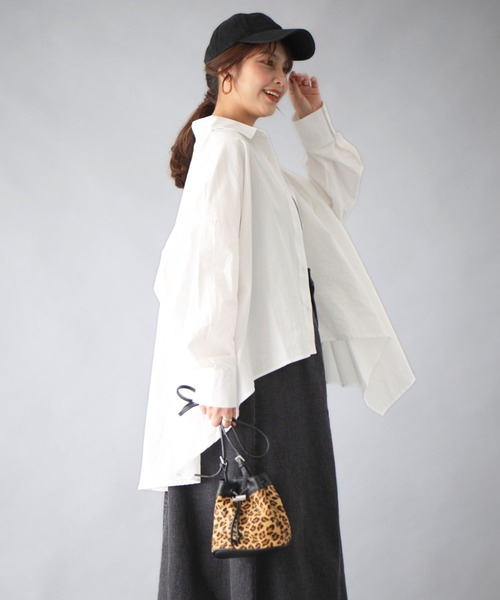 Ehre style(エーレスタイル)の「万能デザインシャツ 着て、羽織って、重ねて(シャツ/ブラウス・レディース・ブルー/ホワイト・FREE)」の15枚目の写真