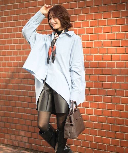 Ehre style(エーレスタイル)の「万能デザインシャツ 着て、羽織って、重ねて(シャツ/ブラウス・レディース・ブルー/ホワイト・FREE)」の16枚目の写真