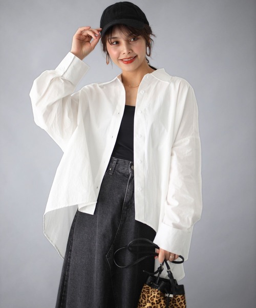 Ehre style(エーレスタイル)の「万能デザインシャツ 着て、羽織って、重ねて(シャツ/ブラウス・レディース・ブルー/ホワイト・FREE)」の18枚目の写真