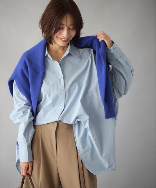 Ehre style(エーレスタイル)の「万能デザインシャツ 着て、羽織って、重ねて(シャツ/ブラウス・レディース・ブルー/ホワイト・FREE)」の22枚目の写真