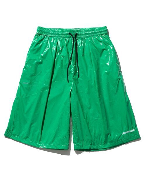 MASSNOUN(マスノウン)の「Cロゴ ワンタック サテン ワイド ショートパンツ MSHSP005-GN(その他パンツ・レディース・その他・MEDIUM/LARGE)」の1枚目の写真