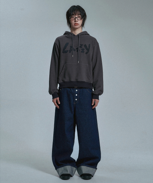 MOO（エムオーオー）の「シンチバック ロールアップ インディゴデニムパンツ - ネイビー（デニムパンツ・メンズ・ネイビー・MEDIUM/LARGE）」の4枚目の写真