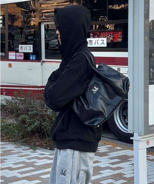 MUCENT（ムセント）の「エペ ミドル スティッチ レザー トートバッグ (男女共用)（トートバッグ・レディース・ブラック・FREE）」の7枚目の写真