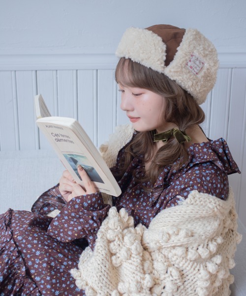 kaorinomori（カオリノモリ）の「kaorinomori×ももた モコパイロット / カオリノモリ（ハット・レディース・ライトベージュ/ブラウン・58cm）」の2枚目の写真