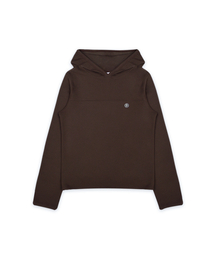 OAFISH（オアフィッシュ）の「CUTTING LOGO LABEL HOODIE, BROWN（パーカー）」
