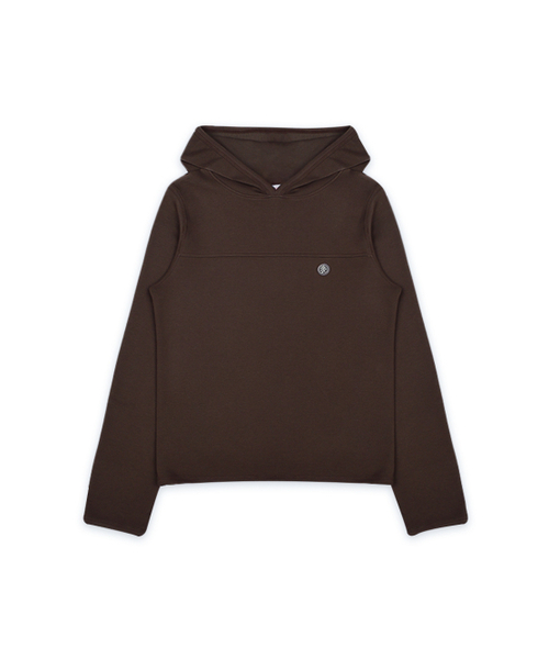 OAFISH(オアフィッシュ)の「CUTTING LOGO LABEL HOODIE, BROWN(パーカー・レディース・その他・FREE)」の1枚目の写真