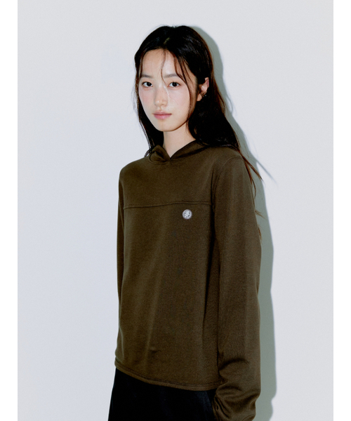OAFISH(オアフィッシュ)の「CUTTING LOGO LABEL HOODIE, BROWN(パーカー・レディース・その他・FREE)」の4枚目の写真