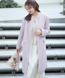 ノーカラーコート（ピンク/桃色系）ファッション通販 - ZOZOTOWN