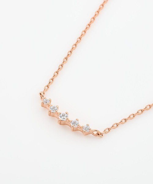 4℃(ヨンドシー)の「【12月誕生石】シルバー タンザナイト ネックレス 2本セット(ネックレス・レディース・ピンクゴールド・FREE)」の3枚目の写真