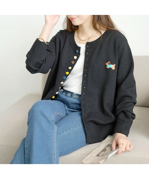 エンフォルド　カラフルボタンカーディガン ♢アラカルトハートのカラフルボタンニットカーディガン♢trnd927 | Re:tro