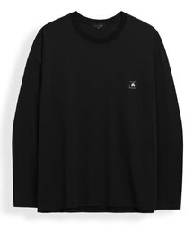 ALYSS（アリス）の「スーピマ刺繍ベーシックロゴ長袖Tシャツ[ブラック]（Tシャツ/カットソー）」