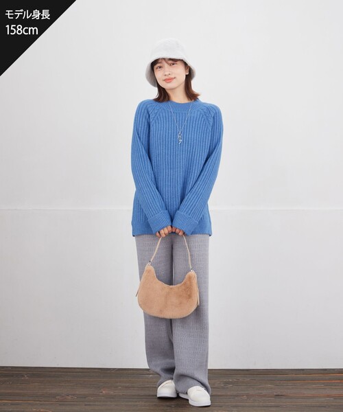 Tiaclasse（ティアクラッセ）の「裏シャギージャガードニットパンツ（その他パンツ・レディース・グレー/ブラック/ベージュ・FREE）」の13枚目の写真