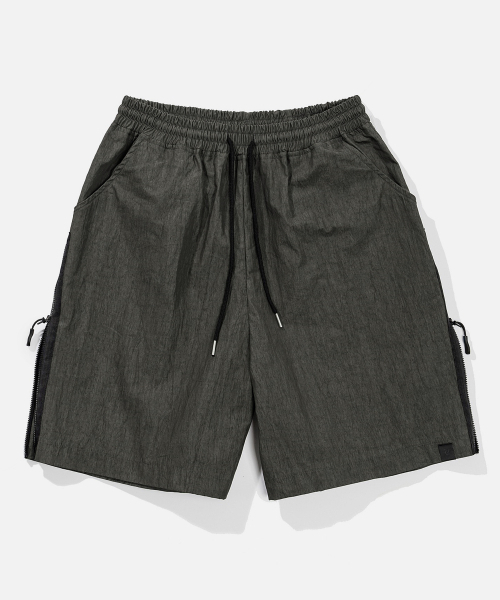VASTIC(バスティック)の「サイドジップリングクルハーフパンツ_チャコール(その他パンツ・メンズ・その他・LARGE/MEDIUM)」の1枚目の写真