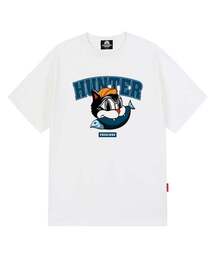 ハンターキャットグラフィックTシャツ - ホワイト