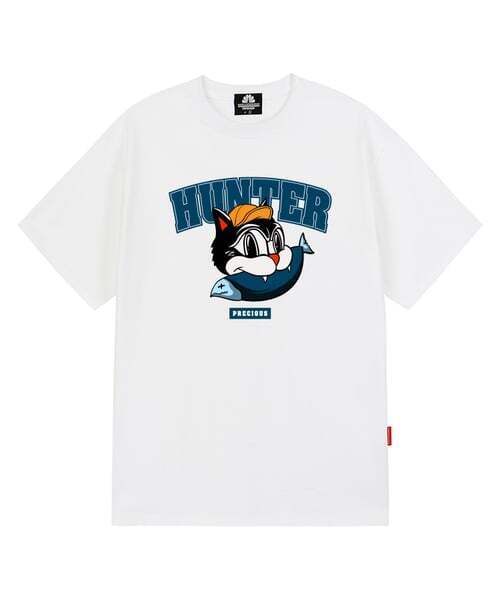 TRIPSHION(トリップション)の「ハンターキャットグラフィックTシャツ - ホワイト(Tシャツ/カットソー・メンズ・その他・LARGE/MEDIUM/X-LARGE)」の1枚目の写真