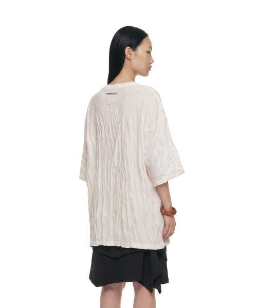 TRUNK PROJECT(トランクプロジェクト)の「Crinkled T-shirt_White(Tシャツ/カットソー・レディース・ホワイト・LARGE/SMALL/X-SMALL)」の2枚目の写真