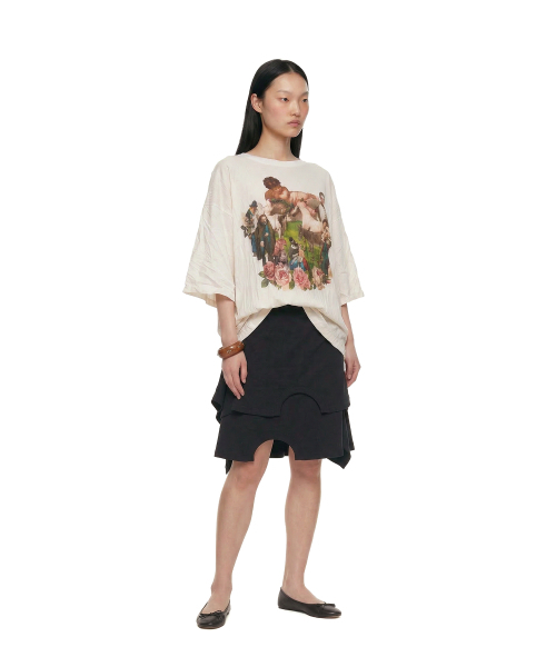 TRUNK PROJECT(トランクプロジェクト)の「Crinkled T-shirt_White(Tシャツ/カットソー・レディース・ホワイト・LARGE/SMALL/X-SMALL)」の3枚目の写真