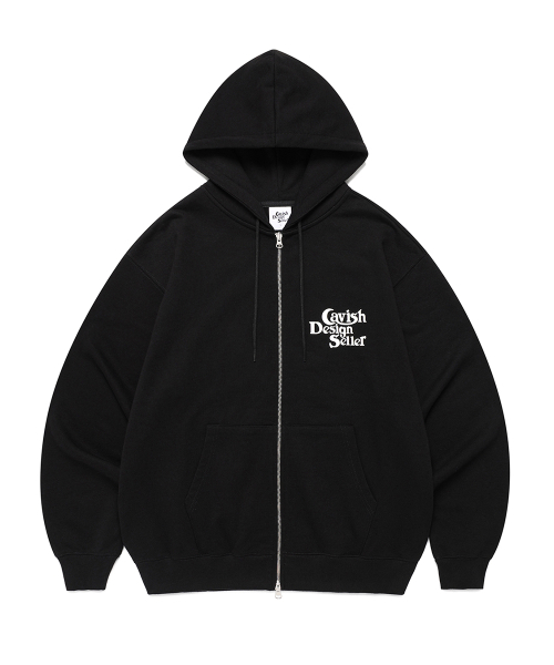 Cavish(カビシ)の「SELLER LOGO ZIP UP HOODIE BLACK(CV2FSUM480A)(パーカー・レディース・ブラック・SMALL/MEDIUM/LARGE/X-LARGE)」の1枚目の写真