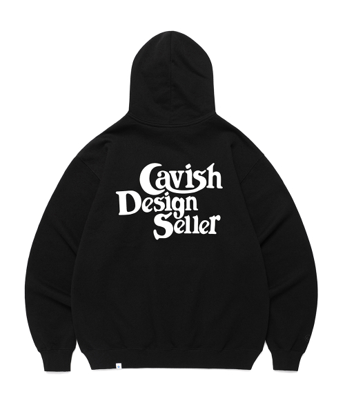 Cavish(カビシ)の「SELLER LOGO ZIP UP HOODIE BLACK(CV2FSUM480A)(パーカー・レディース・ブラック・SMALL/MEDIUM/LARGE/X-LARGE)」の2枚目の写真
