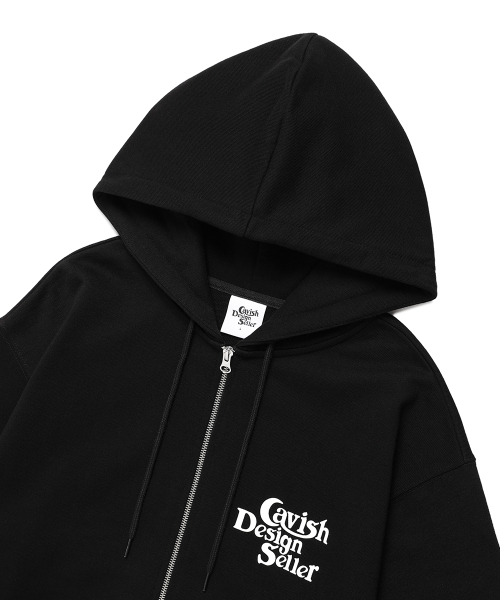 Cavish(カビシ)の「SELLER LOGO ZIP UP HOODIE BLACK(CV2FSUM480A)(パーカー・レディース・ブラック・SMALL/MEDIUM/LARGE/X-LARGE)」の3枚目の写真