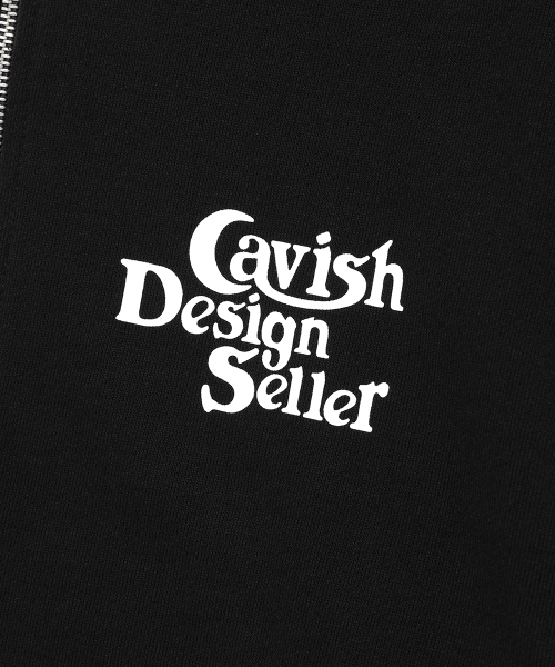 Cavish(カビシ)の「SELLER LOGO ZIP UP HOODIE BLACK(CV2FSUM480A)(パーカー・レディース・ブラック・SMALL/MEDIUM/LARGE/X-LARGE)」の4枚目の写真