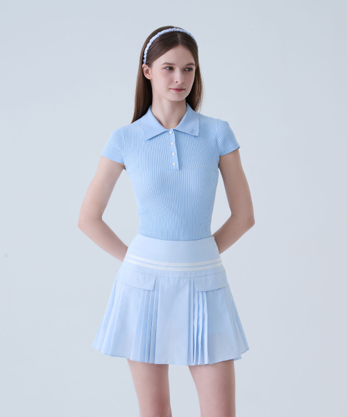 LORDLOAR（ロードロアル）の「フラップアシンメトリープリーツスカートBLUE（スカート・レディース・その他・SMALL/MEDIUM/LARGE/X-SMALL）」の2枚目の写真