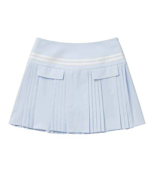 LORDLOAR（ロードロアル）の「フラップアシンメトリープリーツスカートBLUE（スカート・レディース・その他・SMALL/MEDIUM/LARGE/X-SMALL）」の4枚目の写真