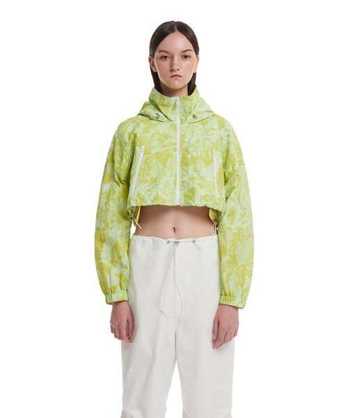 TRUNK PROJECT(トランクプロジェクト)の「Tie-dye Cropped Jacket_Green(ナイロンジャケット・レディース・グリーン・X-SMALL/SMALL)」の1枚目の写真