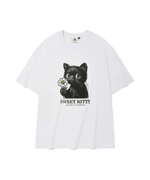 DYSFUNCT（ディスファンクト）の「SWEET KITTY T-SHIRT(WHITE)（Tシャツ/カットソー・メンズ）」