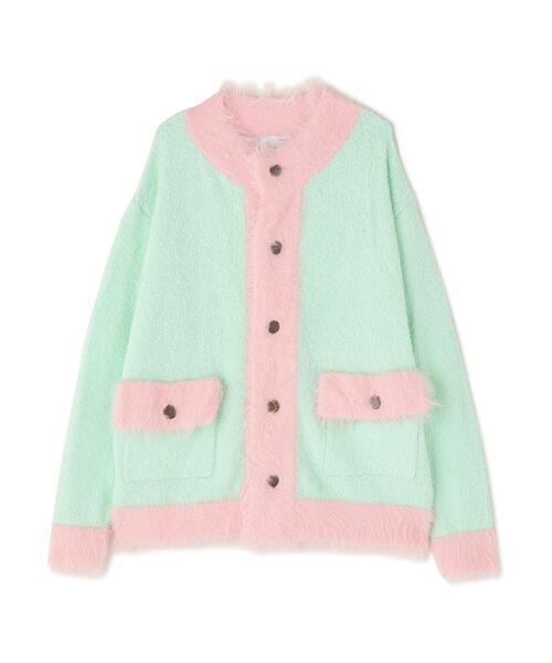 amok（アモク）の「amok /アモク/COLLARLESS KNIT JACKET（カーディガン/ボレロ・メンズ・グレー/ネイビー・F）」の14枚目の写真