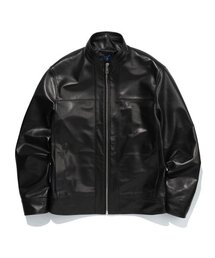 SLOWUNIVERSE（スローユニバース）の「UNISEX LAMBSKIN CHINA COLLAR BLOUSION JACKET (BLACK)（ライダースジャケット）」