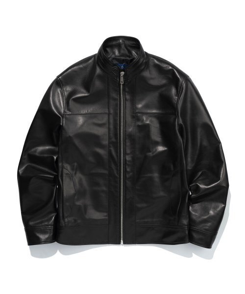 SLOWUNIVERSE(スローユニバース)の「UNISEX LAMBSKIN CHINA COLLAR BLOUSION JACKET (BLACK)(ライダースジャケット・メンズ・その他・X-LARGE/MEDIUM/LARGE)」の1枚目の写真
