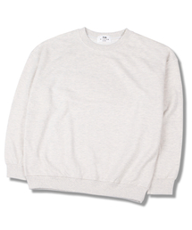 無地オーバーサイズ裏起毛スウェットTシャツオートミール