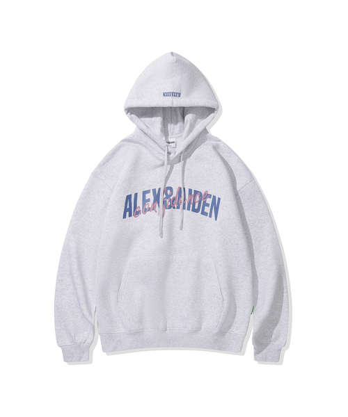 ALEXNAIDEN(アレックスエンエイデン)の「コンフィ裏起毛フードパーカー(ホワイトメランジ)(パーカー・レディース・ライトグレー・SMALL/MEDIUM/LARGE/X-LARGE)」の1枚目の写真
